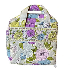 Vera Bradley Floral Fabric Mini Hangs Makeup Bag
